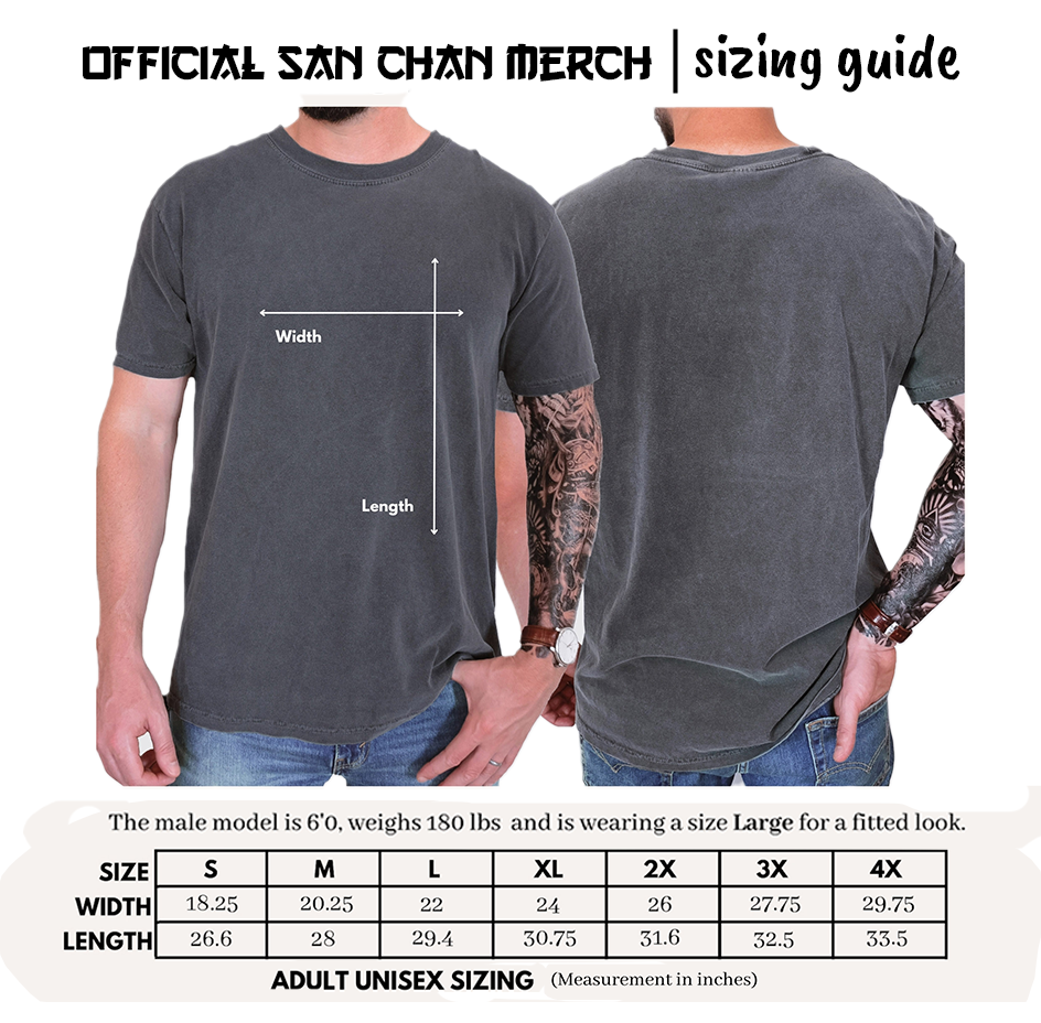 Unisex garment-dyed heavyweight San Chan t-shirt